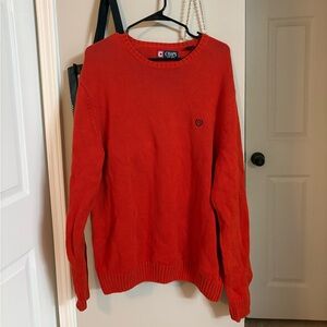 Chaps Men's Vibrant Orange Crewneck Sweater
